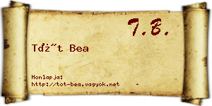 Tót Bea névjegykártya